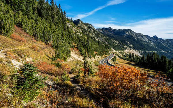 Poster Pemandangan Gunung USA Mountains Roads 1Z