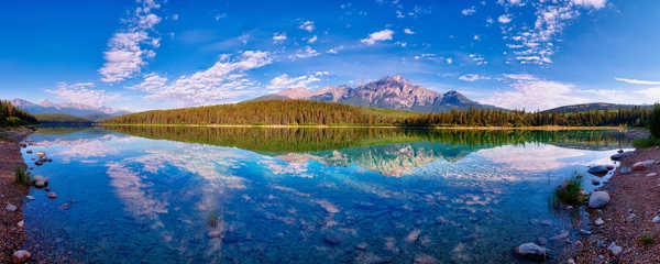 poster pemandangan alam gunung Lake Mountain Nature Reflection Lakes Lake APC 004