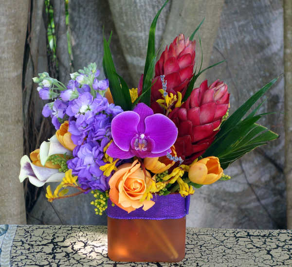 Gambar Poster Anggrek Bouquets Roses Orchid Matthiola Callas Vase WPS