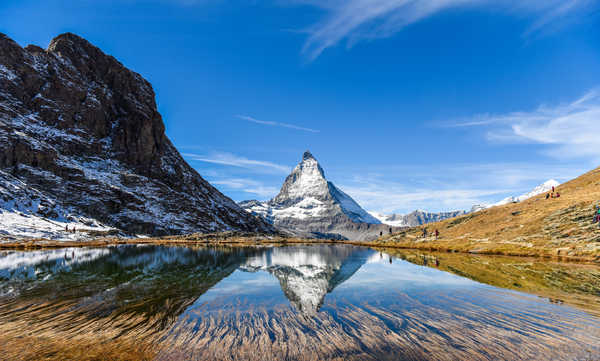 poster pegunungan Switzerland Mountains Lake Sky Crag 1Z