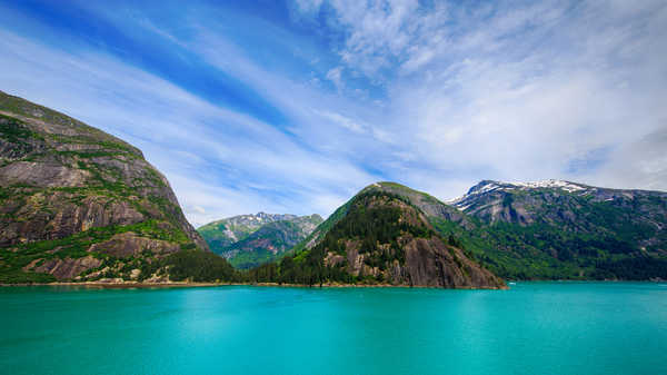 poster pemandangan alam gunung USA Mountains Lake Sky 1Z