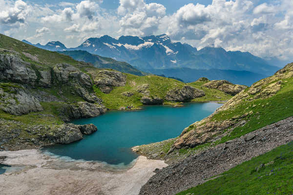 Poster Pemandangan Gunung Mountains Lake Russia Upper Kardyvach lake 1Z