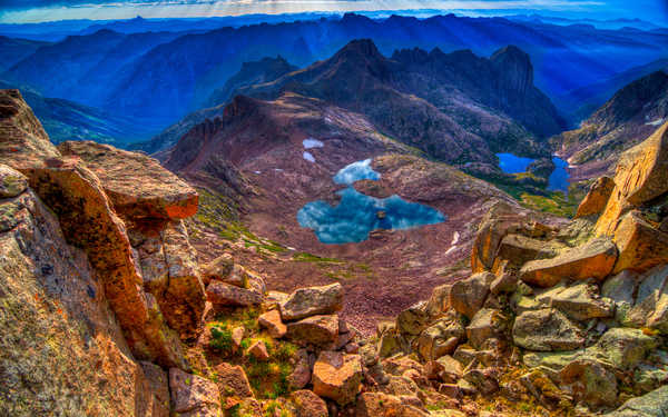 poster pegunungan HDR Mountains Mountain APC