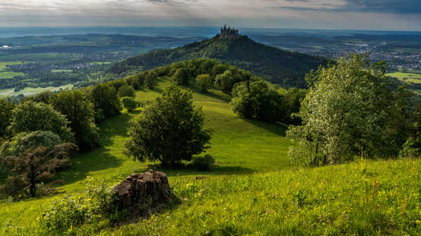 poster gunung Mountains Castles Germany Hohenzollern Castle 1Z