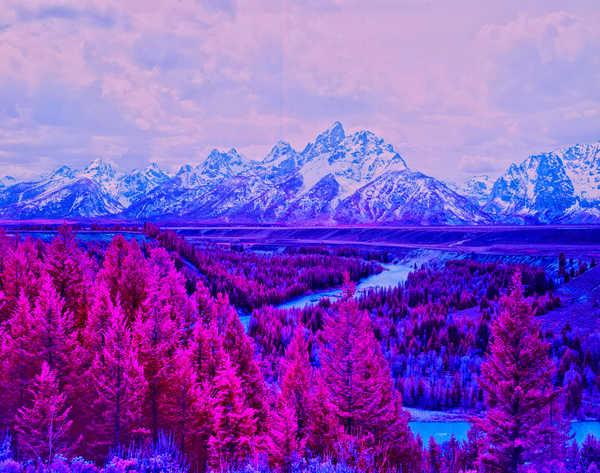 poster pemandangan alam gunung Mountains The Teton Range APC 004