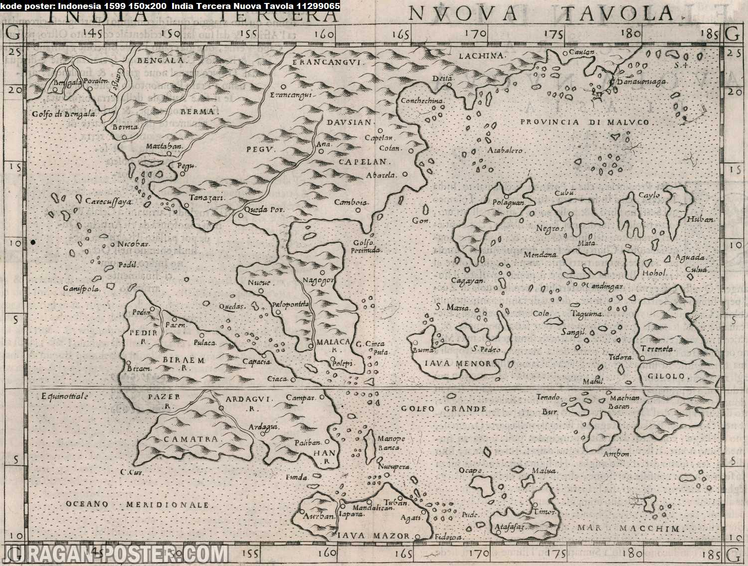 peta indonesia kuno tahun 1599