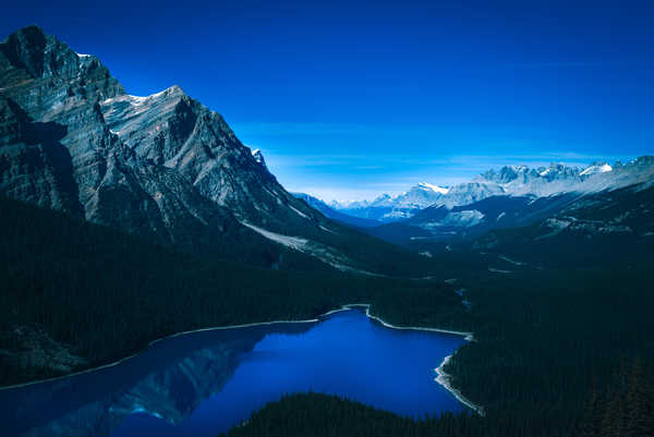 Poster Pemandangan Gunung peyto lake banff national park mountains landscape summit WPS