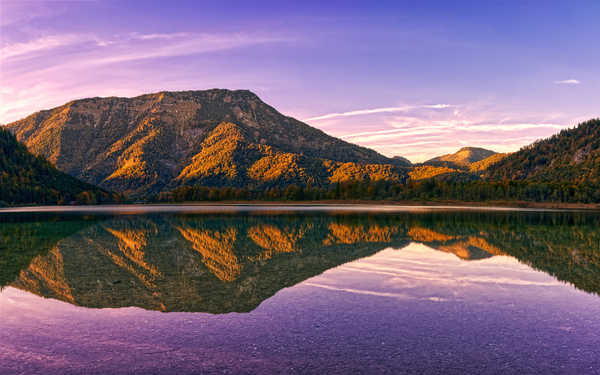 Poster Pemandangan Gunung Austria Autumn Lake Mountains Forests Politischer 1Z