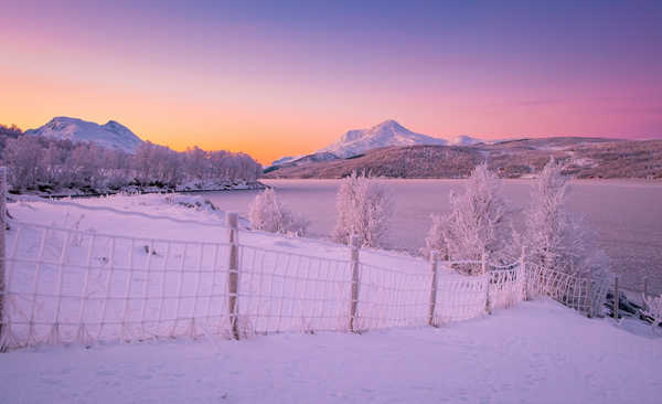 poster pemandangan alam gunung Mountains Winter Norway 1Z