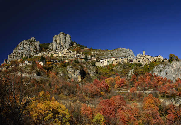 poster pemandangan alam gunung France Houses Mountains 1Z