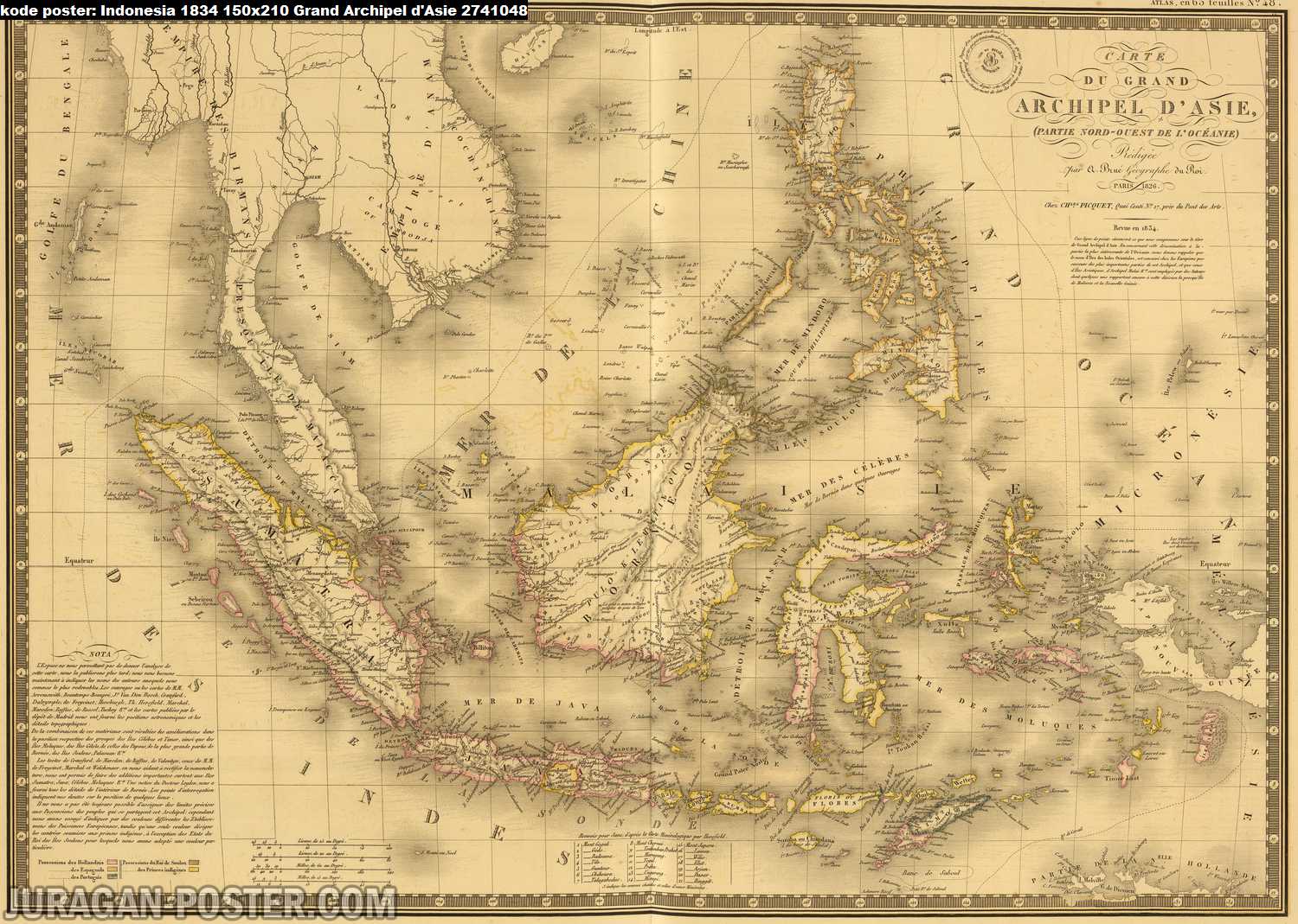 peta indonesia kuno tahun 1834