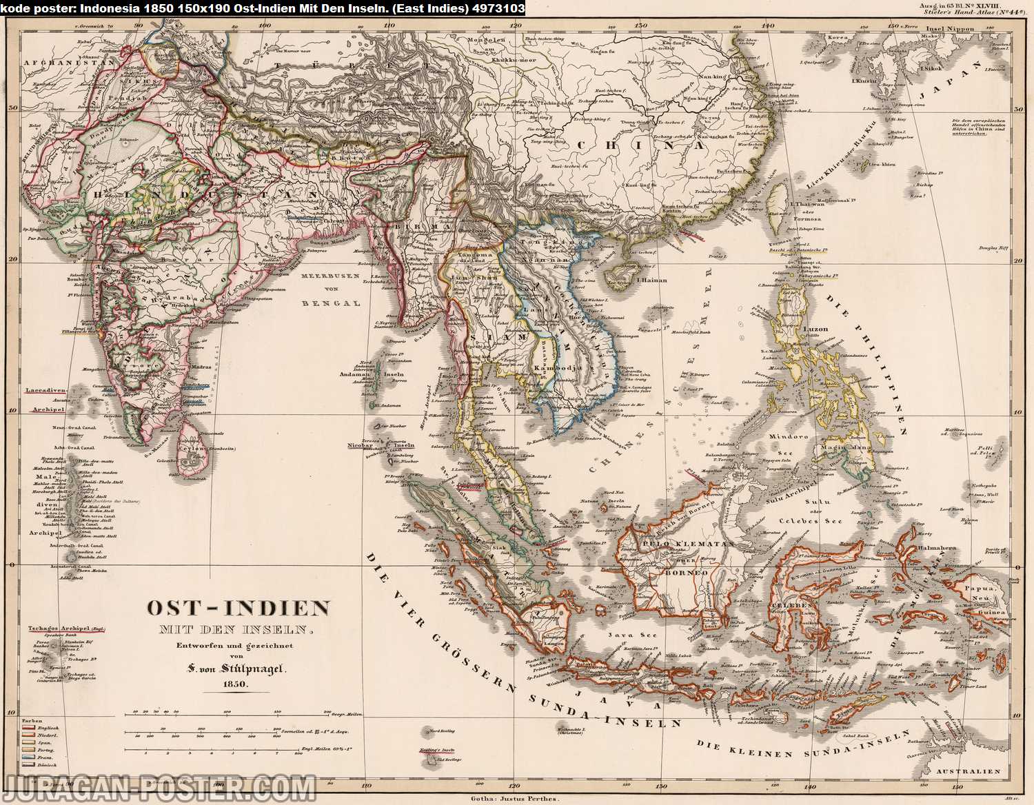 peta indonesia kuno tahun 1850