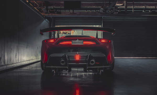 Poster Mobil ferrari p80c rear view 2019 4k 8k WPS