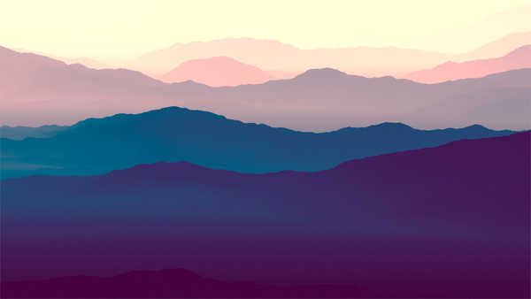 poster gunung mountains landscape purple gradient horizon minimal hd 4k WPS11