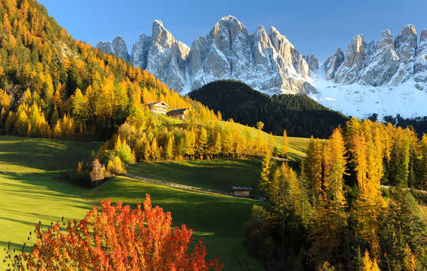 poster pemandangan alam gunung Italy Autumn Mountains 1Z