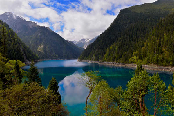 poster gunung China Mountains Lake 1Z