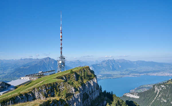 poster pegunungan Mountains Lake Switzerland lake Thun mount 1Z