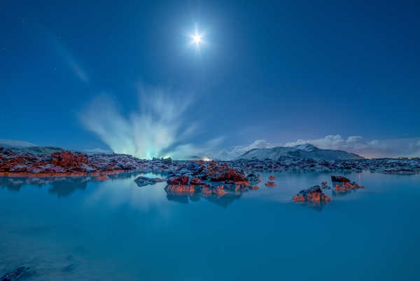 poster pemandangan alam gunung Iceland Lake Mountains 1Z 001