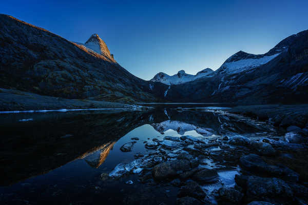 poster pemandangan alam gunung Lake Mountain Nature Reflection Rock Earth Reflection APC 002