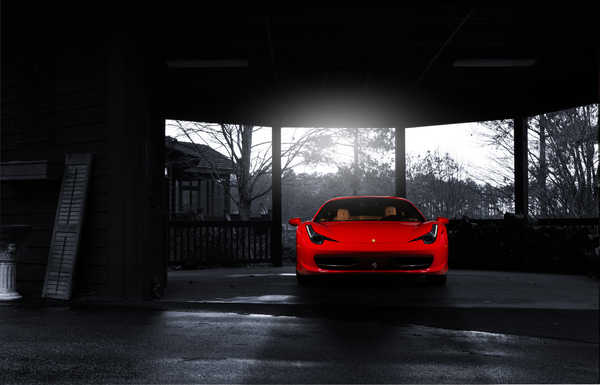 Poster Mobil Ferrari Ferrari 458 Red Car Sport Car Ferrari Ferrari 458 APC002