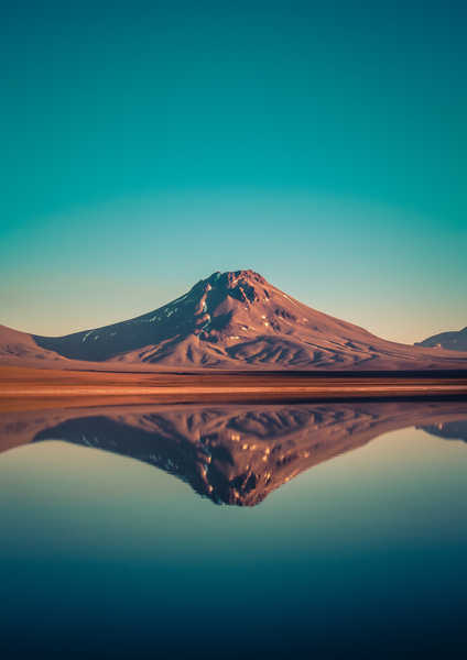 poster gunung mountains lej a lake chile landscape 4k WPS