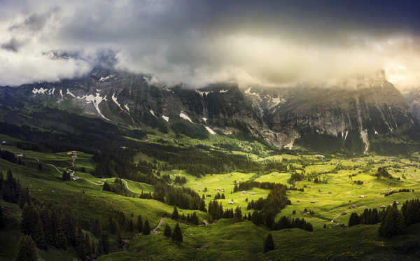 Poster Pemandangan Gunung mountains landscape switzerland hd WPS