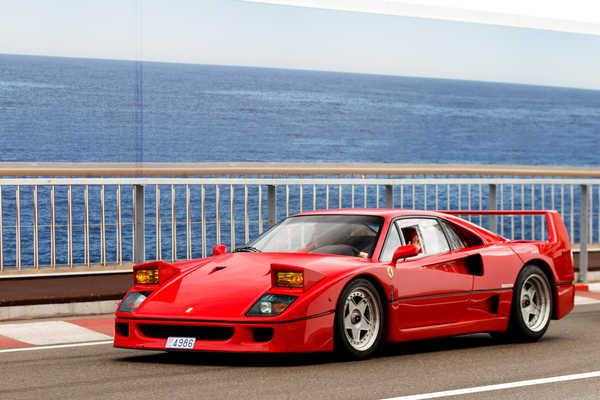 Poster Mobil Ferrari Retro 1987 89 F40 FR spec Pininfarina Red 1ZM