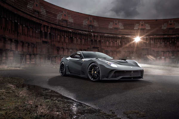 Poster Mobil Ferrari 2016 F12 berlinetta with Novitec Rosso 1ZM