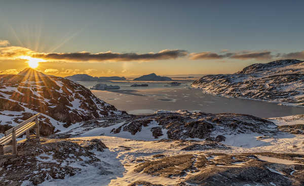 Poster Pemandangan Gunung Greenland Mountains Sunrises and sunsets Scenery 1Z