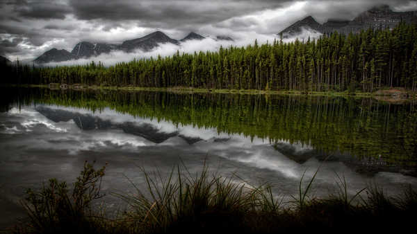 poster gunung Forest Lake Mountain Nature Reflection Lakes Lake APC