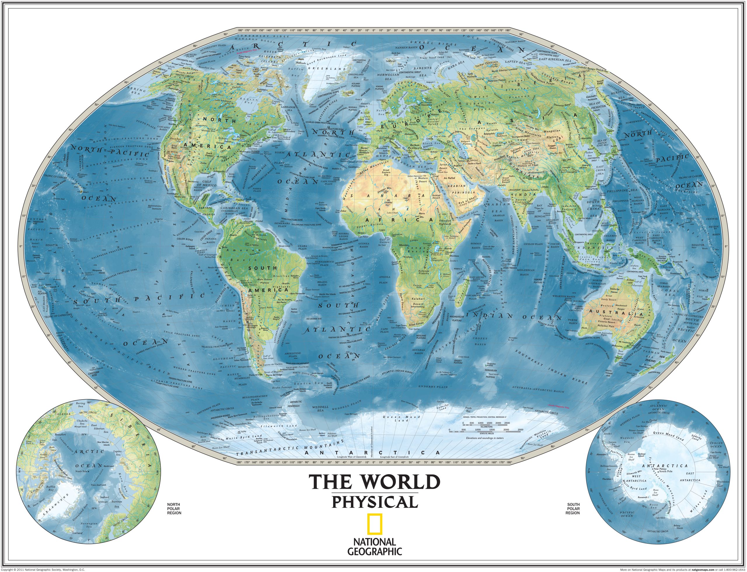Peta Dunia World Physical 2011