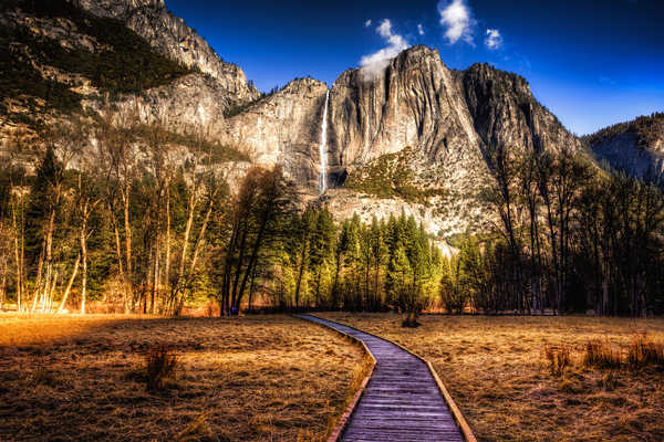 poster gunung USA Parks Mountains Autumn Scenery California 1Z