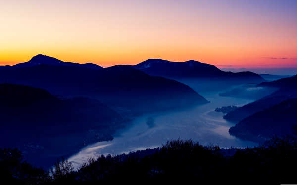 poster gunung sunset mountains WPS