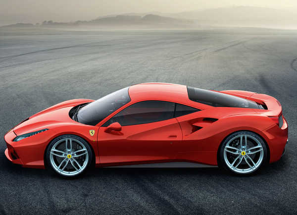 Poster Mobil Ferrari 488 GTB Red Car Sport Car Ferrari Ferrari 488 APC002