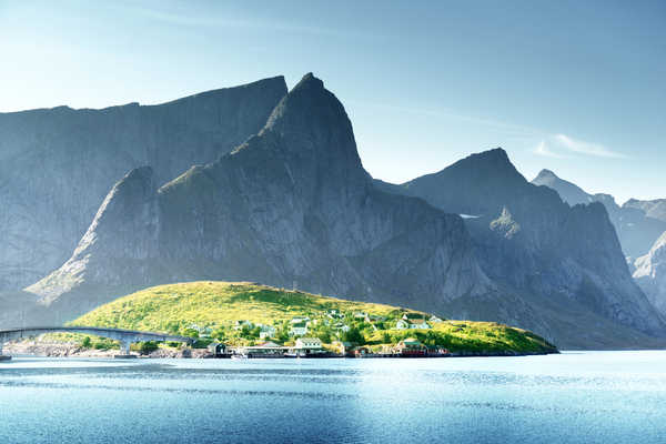 poster gunung Norway Lake Mountains 1Z 004