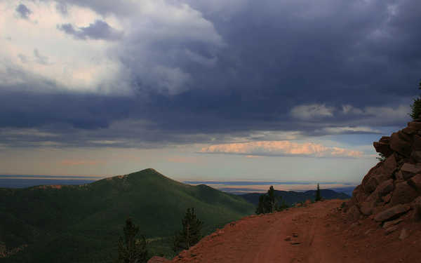 poster pemandangan alam gunung Dust Mountain Road Sky Earth Landscape APC