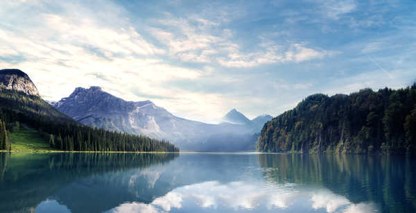 poster gunung lake mountains forest 4k 8k WPS