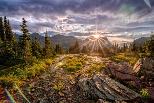 Poster Pemandangan Gunung USA Parks Mountains 1Z 006