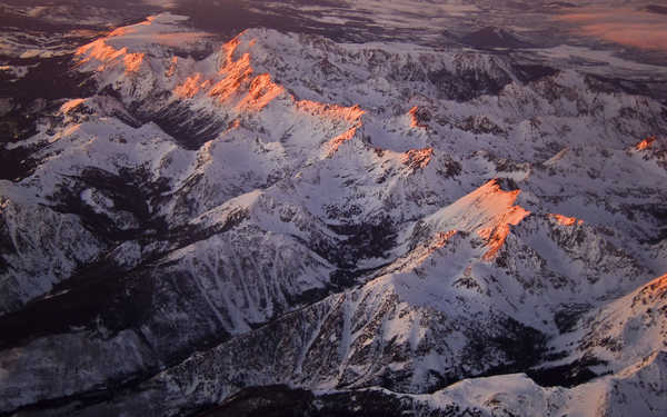 Poster Pemandangan Gunung Aerial Mountain Snow Sunset Mountains Mountain APC