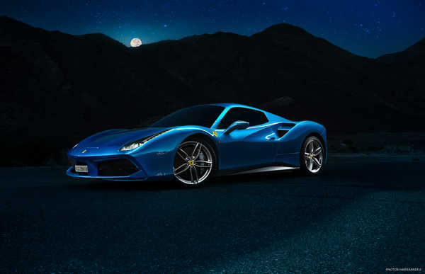 Poster Mobil ferrari 488 spyder night moon mountains silhouette 4k WPS Poster Mobil ferrari 488 spyder night moon mountains silhouette 4k WPS