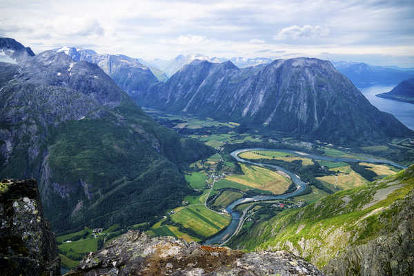 poster pemandangan alam gunung Norway Scenery Mountains Rivers Romsdalseggen 1Z