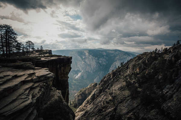 poster pegunungan USA Parks Mountains Yosemite California Crag 1Z