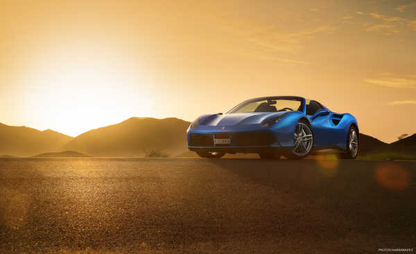 Poster Mobil ferrari 488 spyder 4k WPS