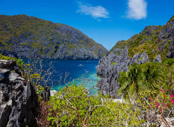 poster pemandangan alam gunung Philippines Tropics Mountains Palawan Crag Bay 1Z