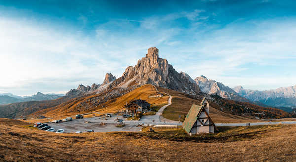 Poster Pemandangan Gunung Mountains Italy Resorts Sky Scenery Cinque Torri 1Z