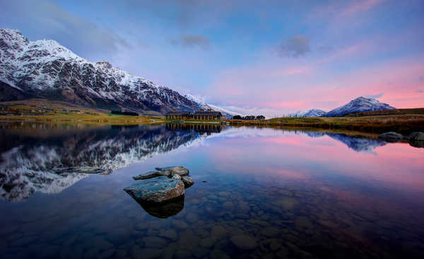 Poster Pemandangan Gunung lake mountains jack s point queenstown hd 5k WPS