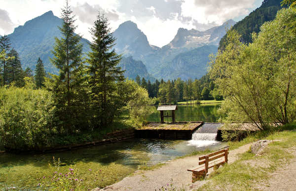 poster pegunungan Austria Mountains Schiederweiher Hinterstoder Alps 1Z