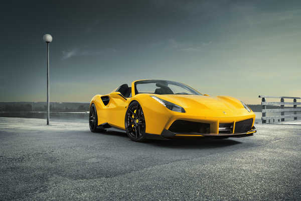 Poster Mobil Ferrari Spider Rosso Novitec 488 Yellow Roadster 1ZM