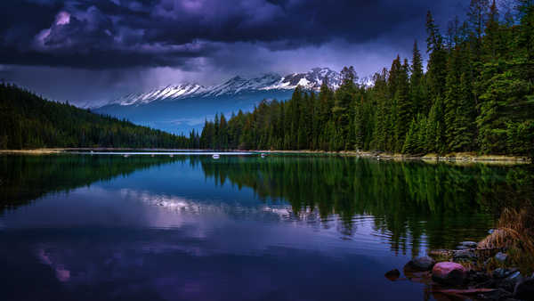 poster pemandangan alam gunung Mountain Earth Reflection APC