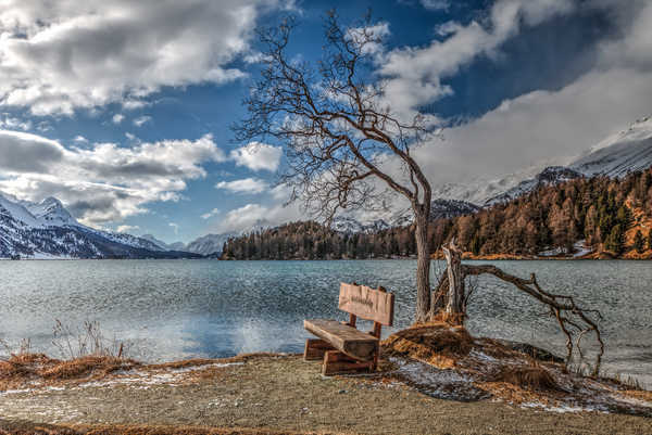 poster pemandangan alam gunung Lake Sky Mountains 1Z